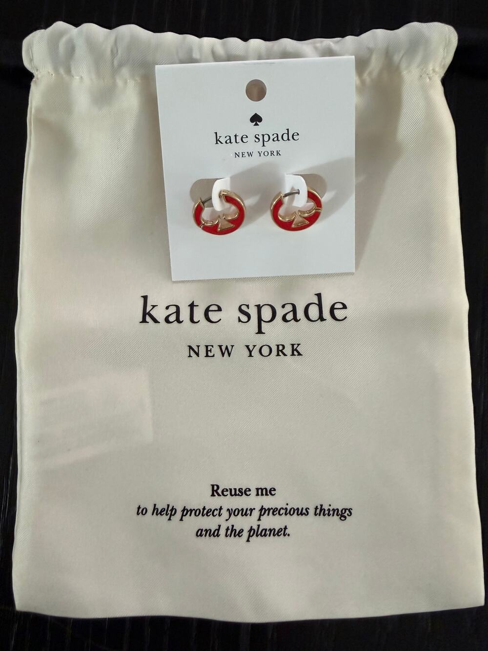 Kate Spade NEW Hot Cinnam Logo Earrings